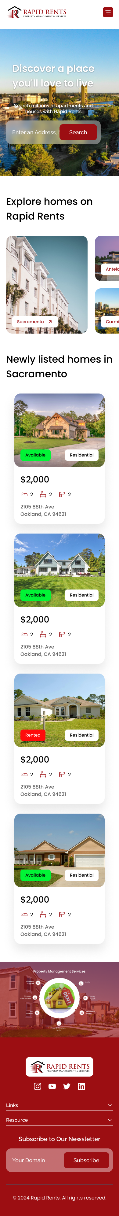 Web Design par Taufik H pour Rapid Rents Property Management & Services | Design #33178812