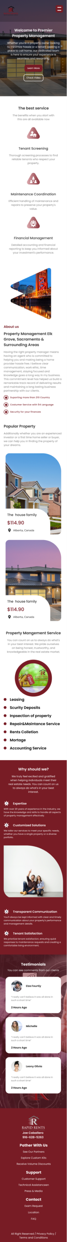 Web Design by Taufik H for Rapid Rents Property Management & Services | Design: #33178854