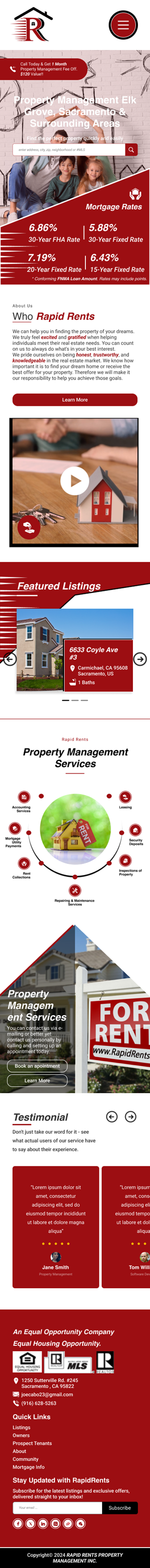 Web Design by Taufik H for Rapid Rents Property Management & Services | Design: #33179395