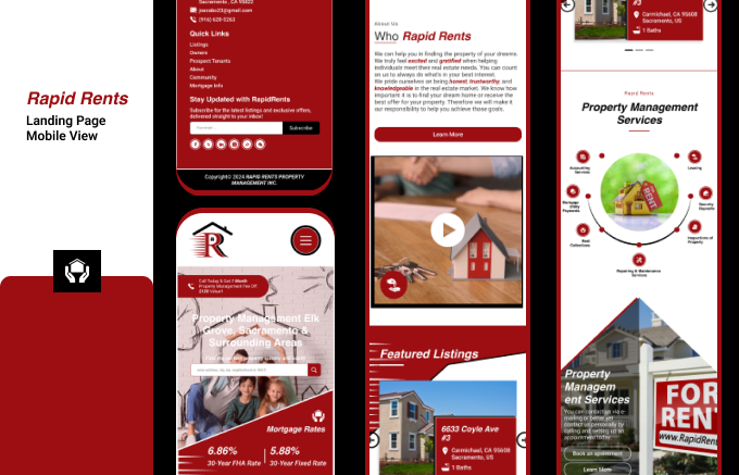 Web Design by Taufik H for Rapid Rents Property Management & Services | Design #33179396