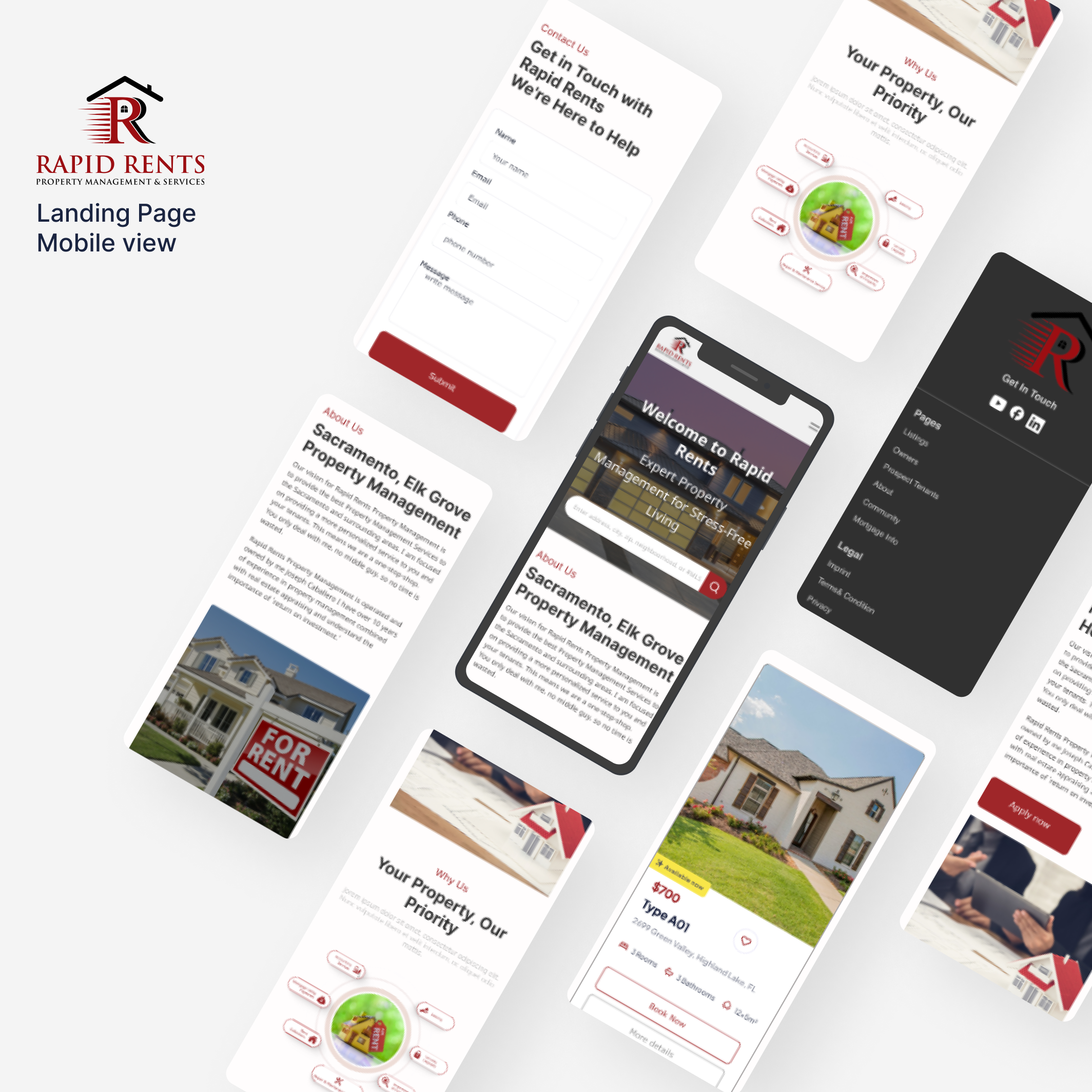 Web Design by Taufik H for Rapid Rents Property Management & Services | Design #33179405