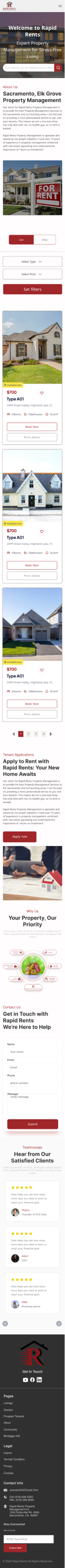 Web Design by Taufik H for Rapid Rents Property Management & Services | Design: #33179406