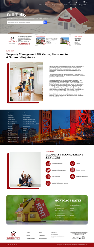 Web Design by Taufik H for Rapid Rents Property Management & Services | Design: #33179441