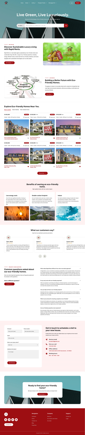 Web Design by Taufik H for Rapid Rents Property Management & Services | Design: #33179563