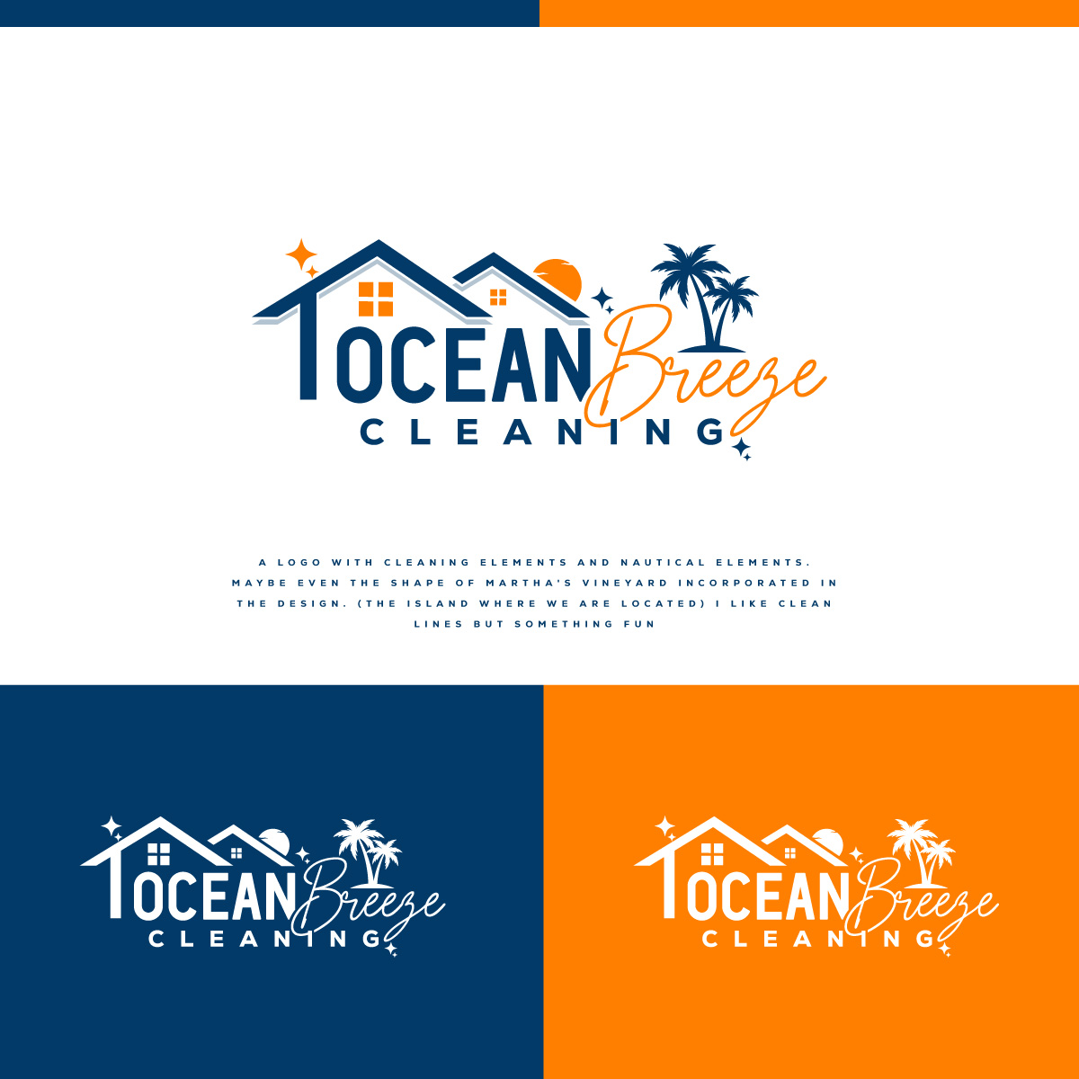 Logo-Design von Suvendu.S für Ocean Breeze Cleaning | Design #33169369
