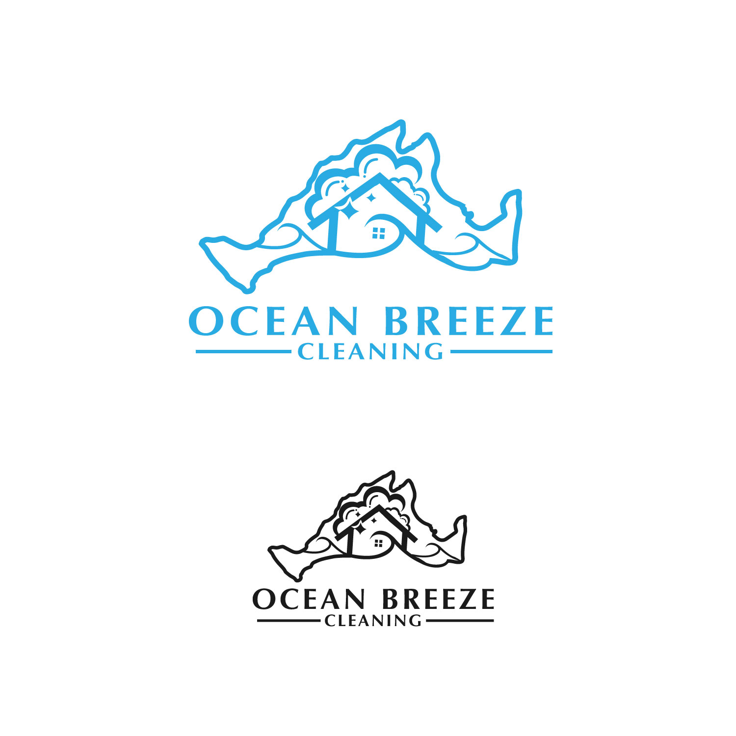 Logo-Design von Art_lv für Ocean Breeze Cleaning | Design #33156231