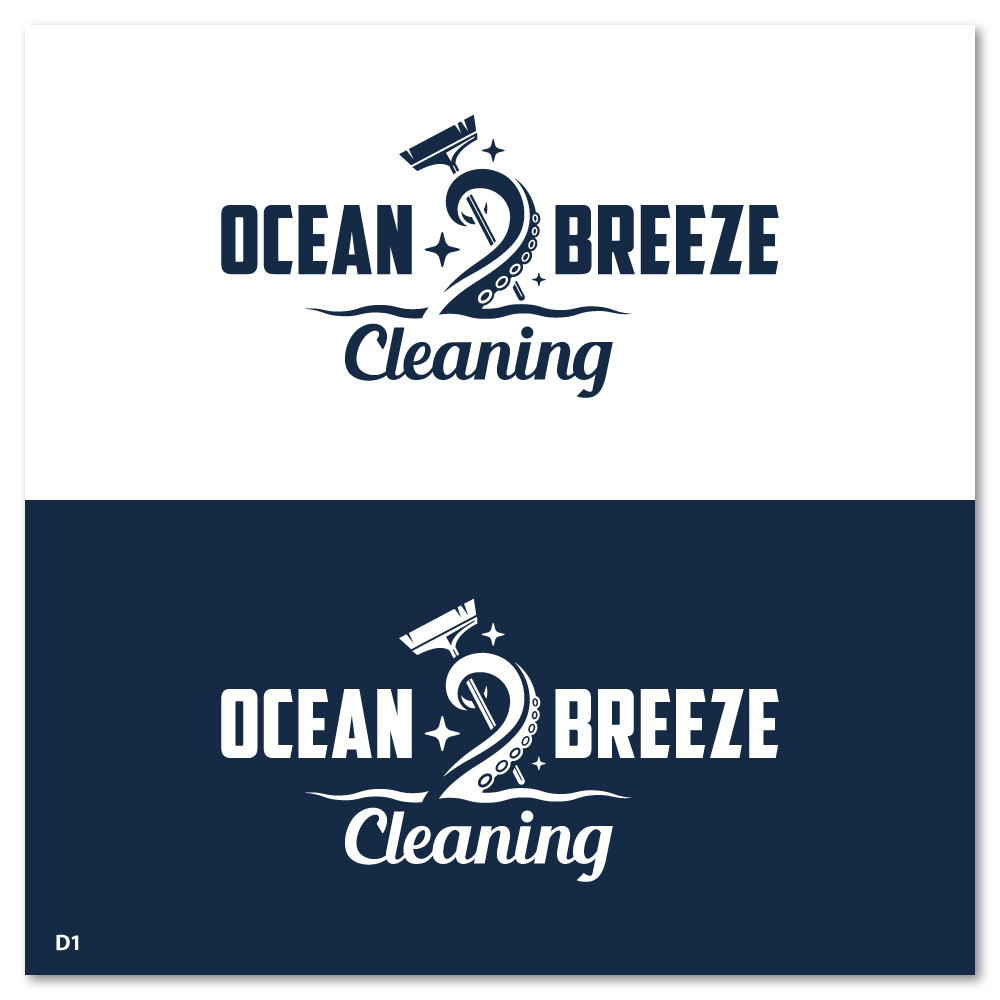 Logo Design by Sujit Banerjee for Ocean Breeze Cleaning | Design #33141104