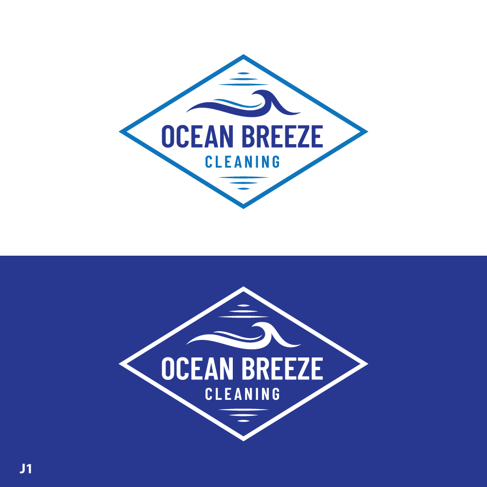 Logo Design by Sujit Banerjee for Ocean Breeze Cleaning | Design #33141107