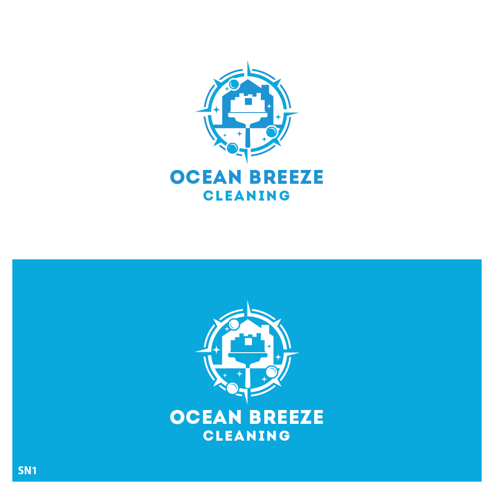 Logo Design by Sujit Banerjee for Ocean Breeze Cleaning | Design #33141108