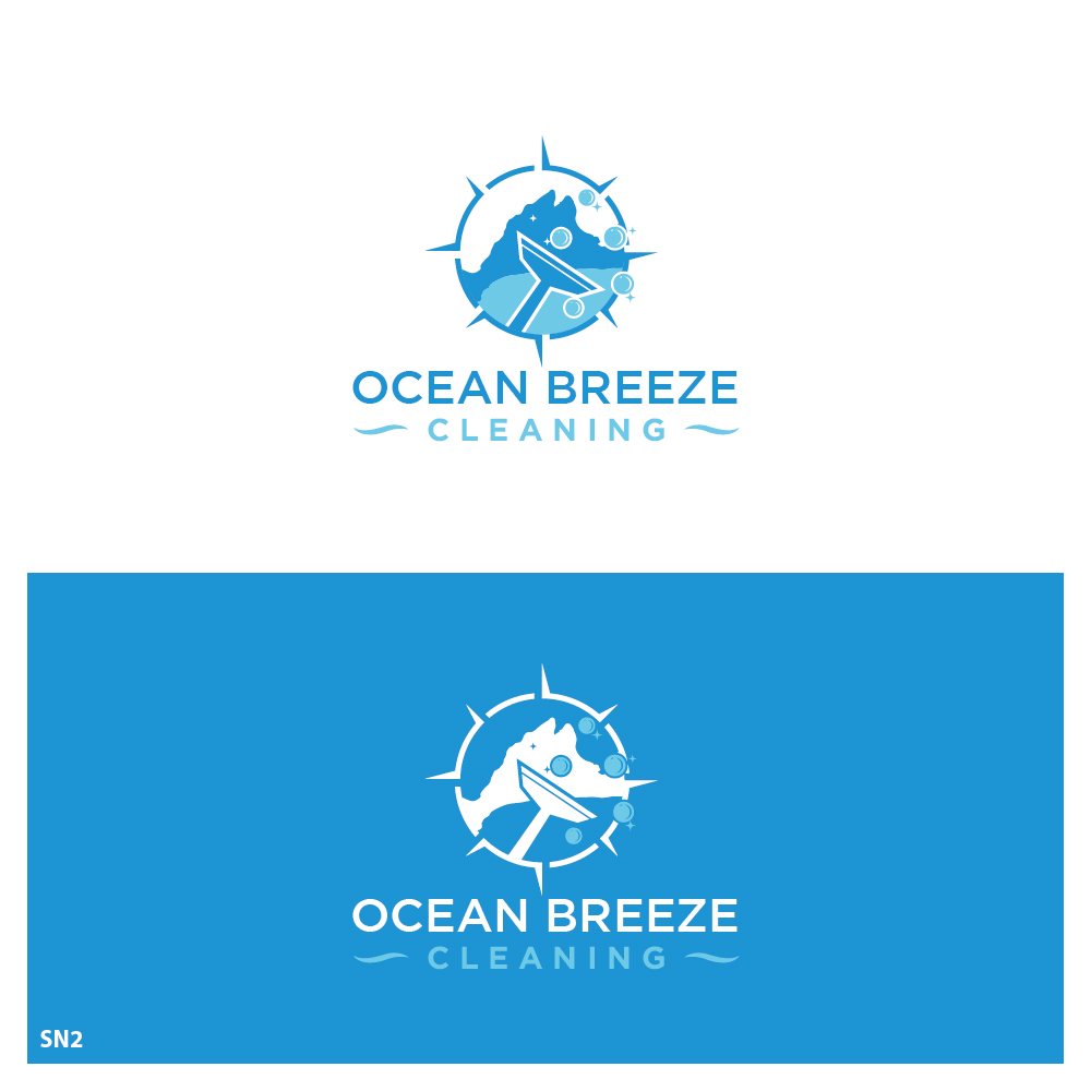 Logo Design by Sujit Banerjee for Ocean Breeze Cleaning | Design #33141109