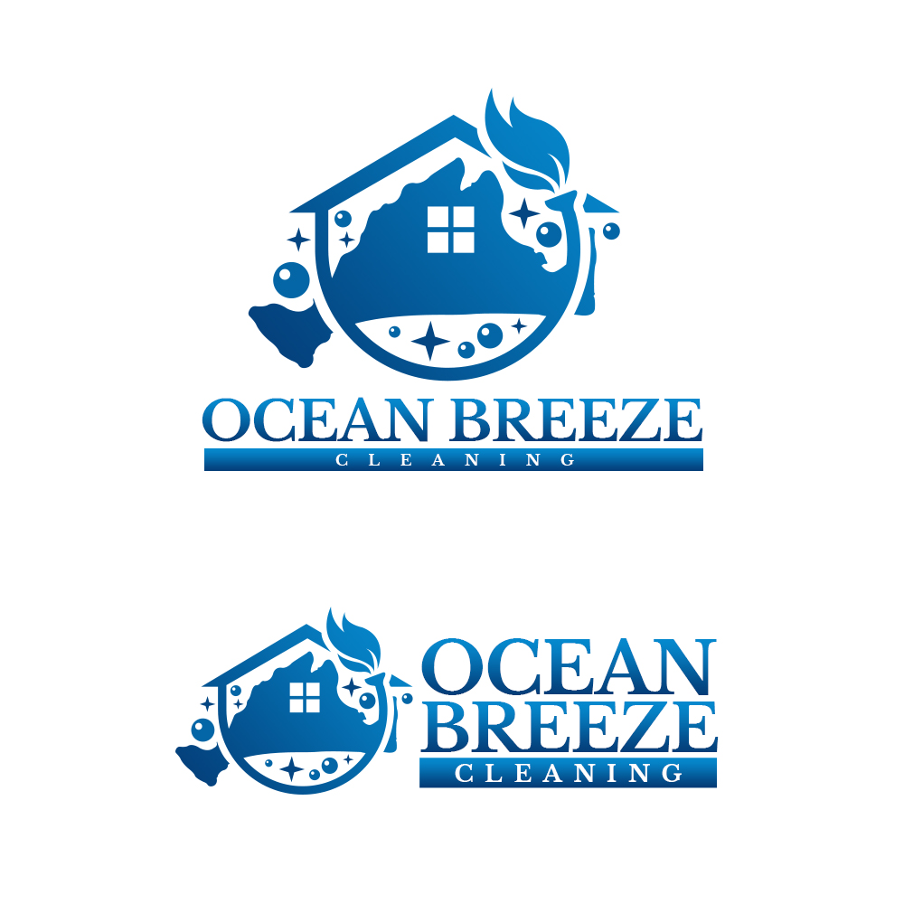 Logo-Design von PsyPen für Ocean Breeze Cleaning | Design #33148894