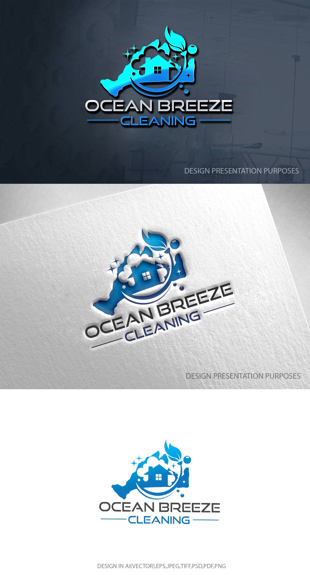 Logo-Design von zebronicgraphic für Ocean Breeze Cleaning | Design #33134910