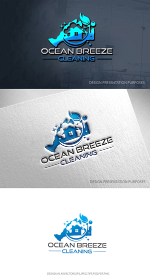 Diseño de Logo por zebronicgraphic para Ocean Breeze Cleaning | Diseño: #33134910
