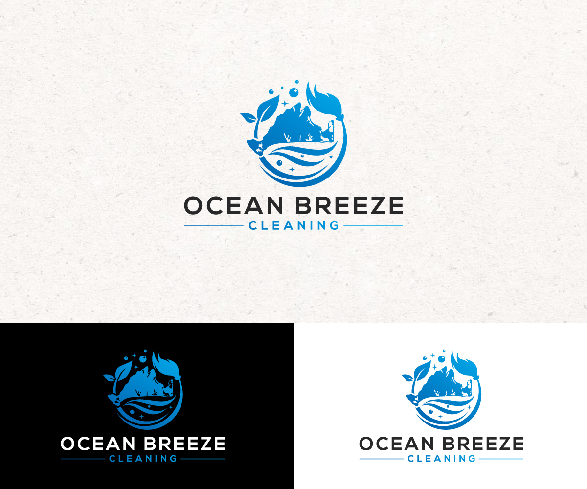 Logo Design by step forward 2 for Ocean Breeze Cleaning | Design #33155276