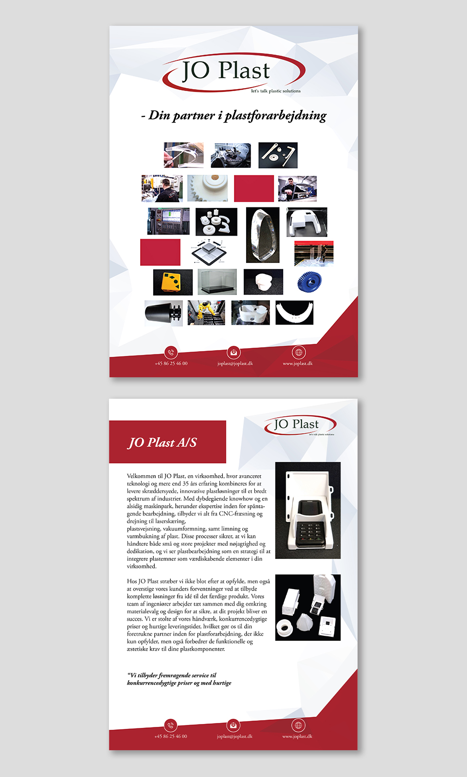 Brochure Design by YourLogoMaster for JO Plast A/S | Design #33155908