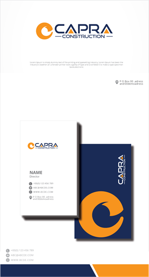 Logo Design by zebronicgraphic for Capra Construction | Design: #33149872