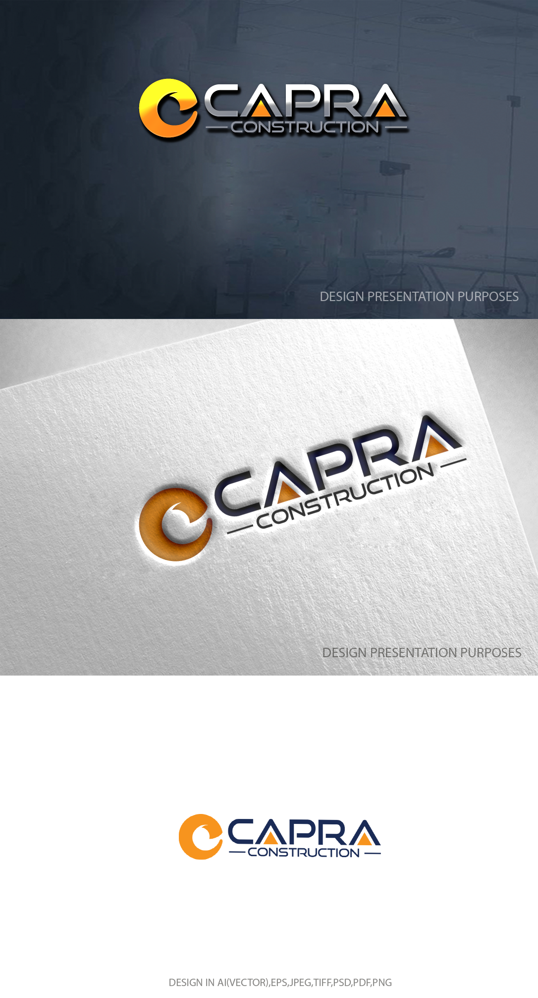 Logo Design by zebronicgraphic for Capra Construction | Design #33149873