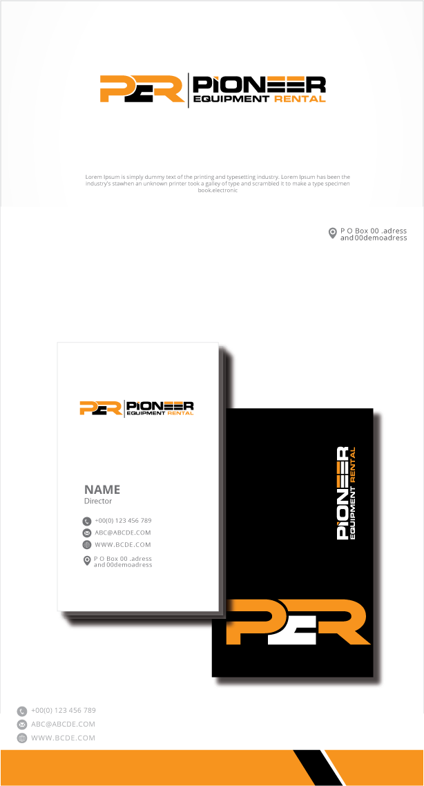 Logo Design by zebronicgraphic for Pioneer Equipment Rental | Design #33155727