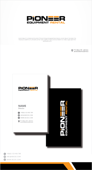 Logo Design by zebronicgraphic for Pioneer Equipment Rental | Design: #33155728