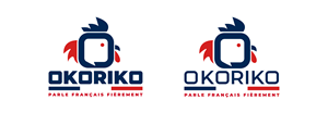 LOGO COURS DE FRANCAIS AVEC COQ, BULLE(S) ET BLEU BLANC ROUGE