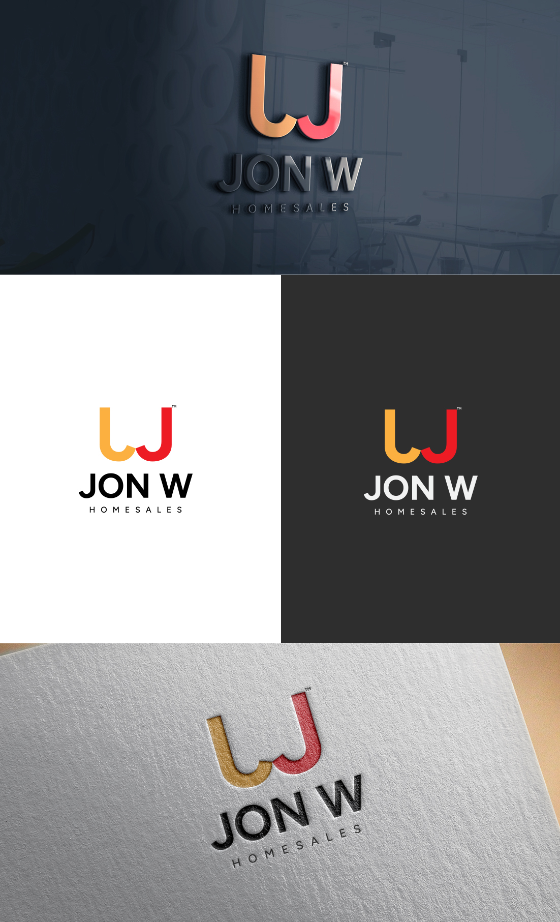 Logo Design by GLDesigns for Jon W Home Sales | Design #33152274