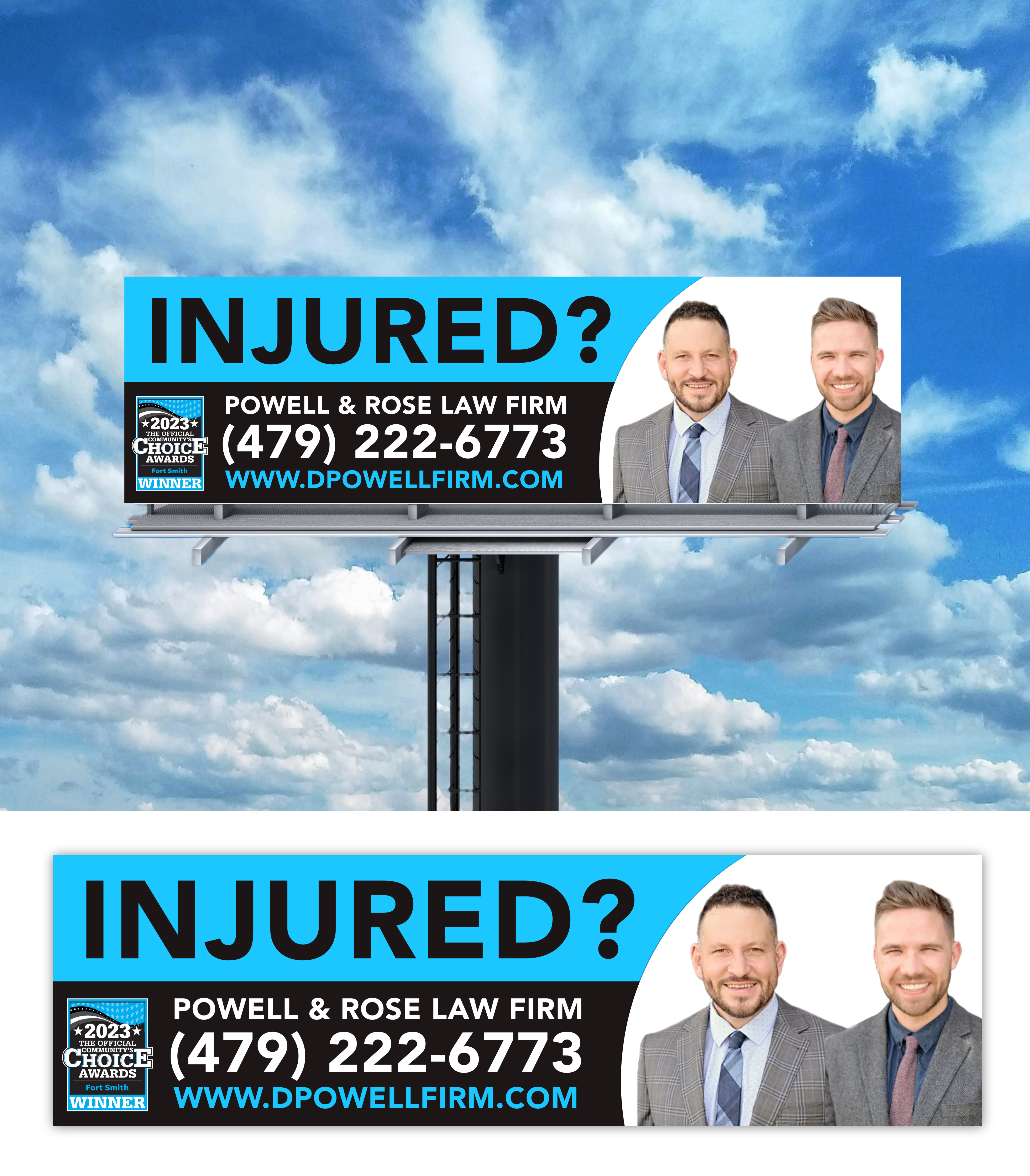 Billboard Design by AnninWonderland for Law Offices of David L Powell, PLLC | Design #33160407