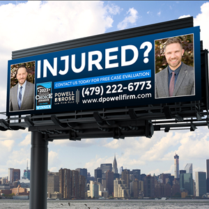Diseño de Cartelera por Designers Hub para Law Offices of David L Powell, PLLC | Diseño: #33157837