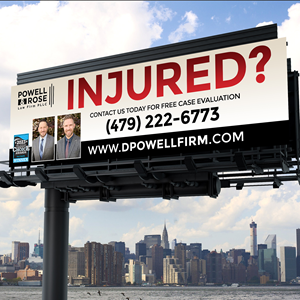 Diseño de Cartelera por Designers Hub para Law Offices of David L Powell, PLLC | Diseño: #33157975