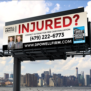 Diseño de Cartelera por Designers Hub para Law Offices of David L Powell, PLLC | Diseño: #33157978