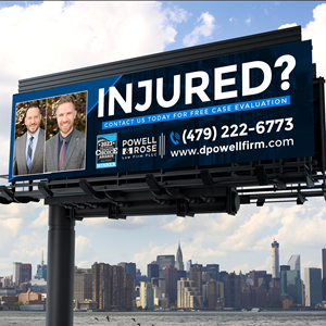 Diseño de Cartelera por Designers Hub para Law Offices of David L Powell, PLLC | Diseño: #33159869