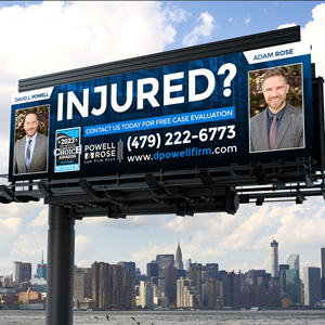 Diseño de Cartelera por Designers Hub para Law Offices of David L Powell, PLLC | Diseño: #33163624