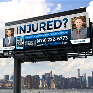 Diseño de Cartelera por Designers Hub para Law Offices of David L Powell, PLLC | Diseño: #33163845