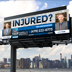 Diseño de Cartelera por Designers Hub para Law Offices of David L Powell, PLLC | Diseño: #33164051
