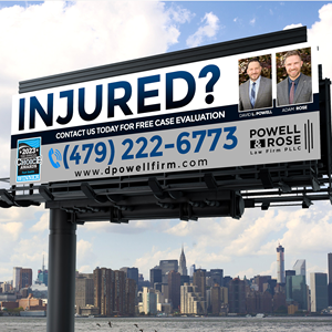 Diseño de Cartelera por Designers Hub para Law Offices of David L Powell, PLLC | Diseño: #33170040