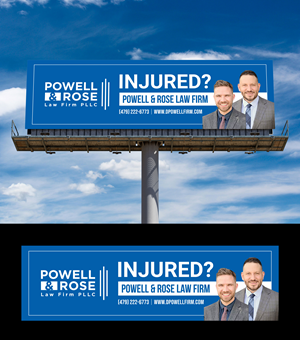 Diseño de Cartelera por Deep-Sign para Law Offices of David L Powell, PLLC | Diseño: #33164927