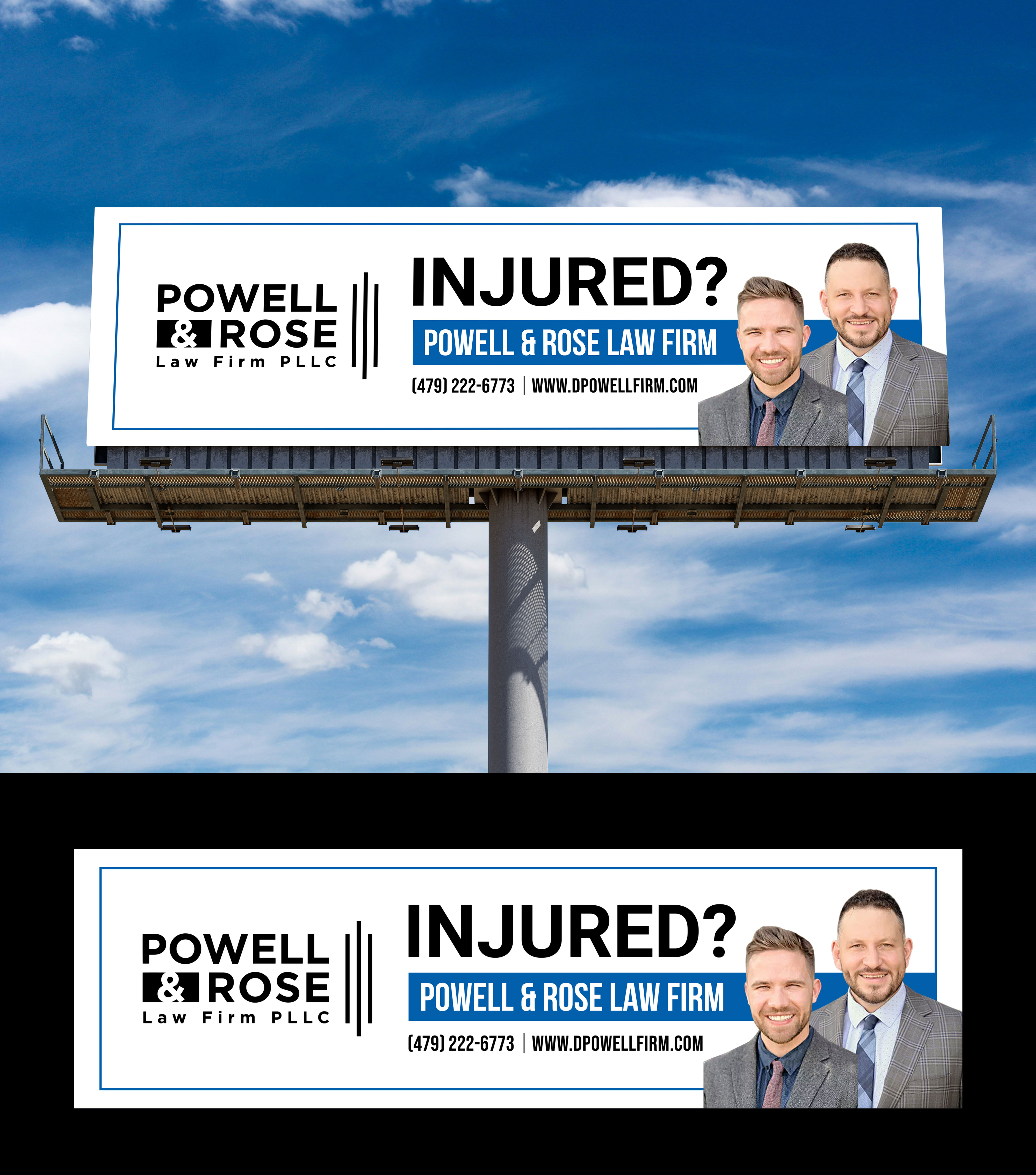 Werbetafel-Design von Deep-Sign für Law Offices of David L Powell, PLLC | Design #33164934