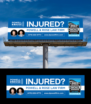 Diseño de Cartelera por Deep-Sign para Law Offices of David L Powell, PLLC | Diseño: #33165330