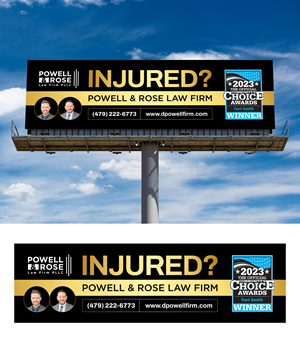 Diseño de Cartelera por Deep-Sign para Law Offices of David L Powell, PLLC | Diseño: #33165332