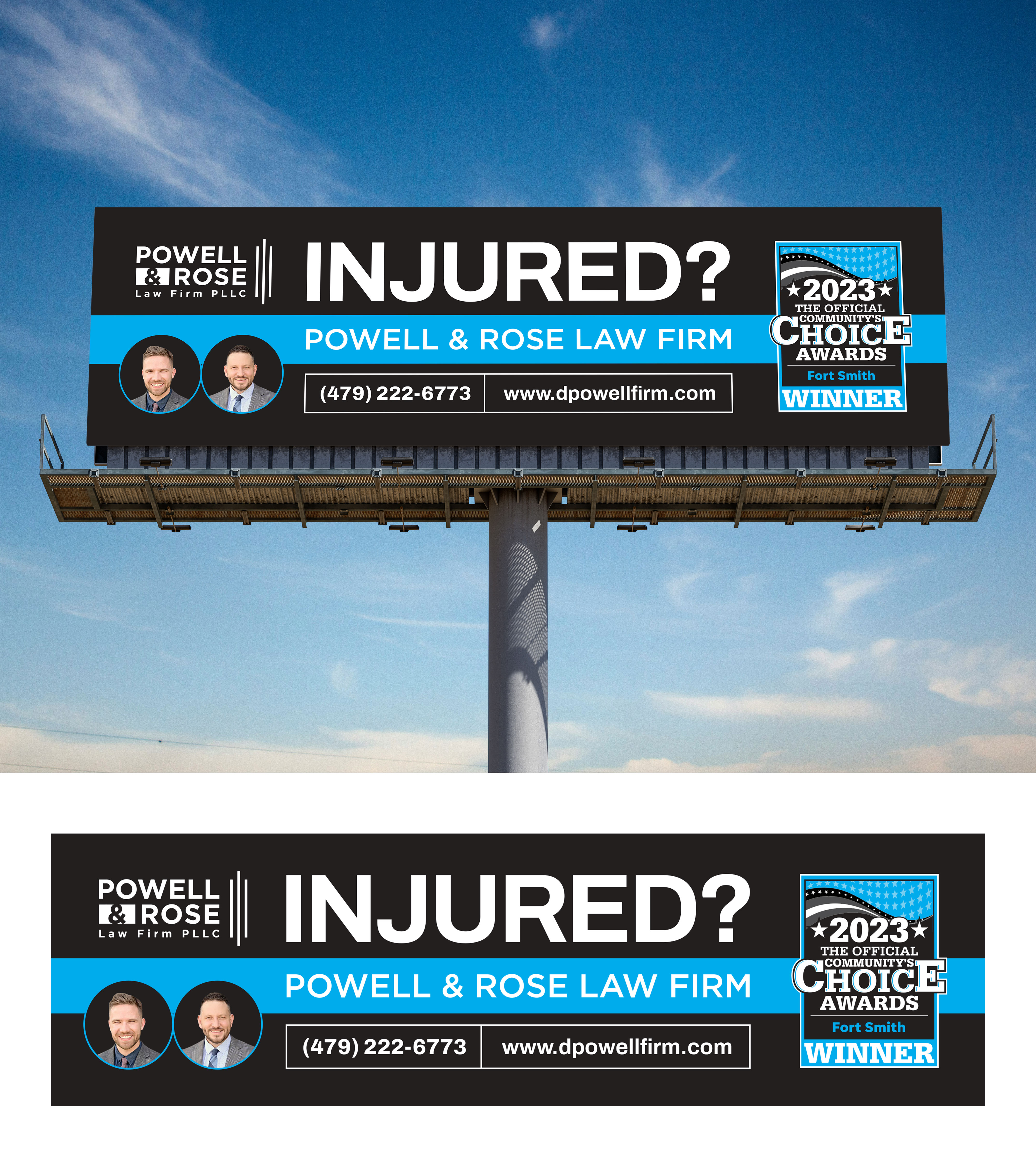 Diseño de Cartelera por Deep-Sign para Law Offices of David L Powell, PLLC | Diseño #33165373