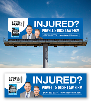 Diseño de Cartelera por Deep-Sign para Law Offices of David L Powell, PLLC | Diseño: #33165908