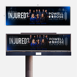 Diseño de Cartelera por nirmla450 para Law Offices of David L Powell, PLLC | Diseño: #33176993