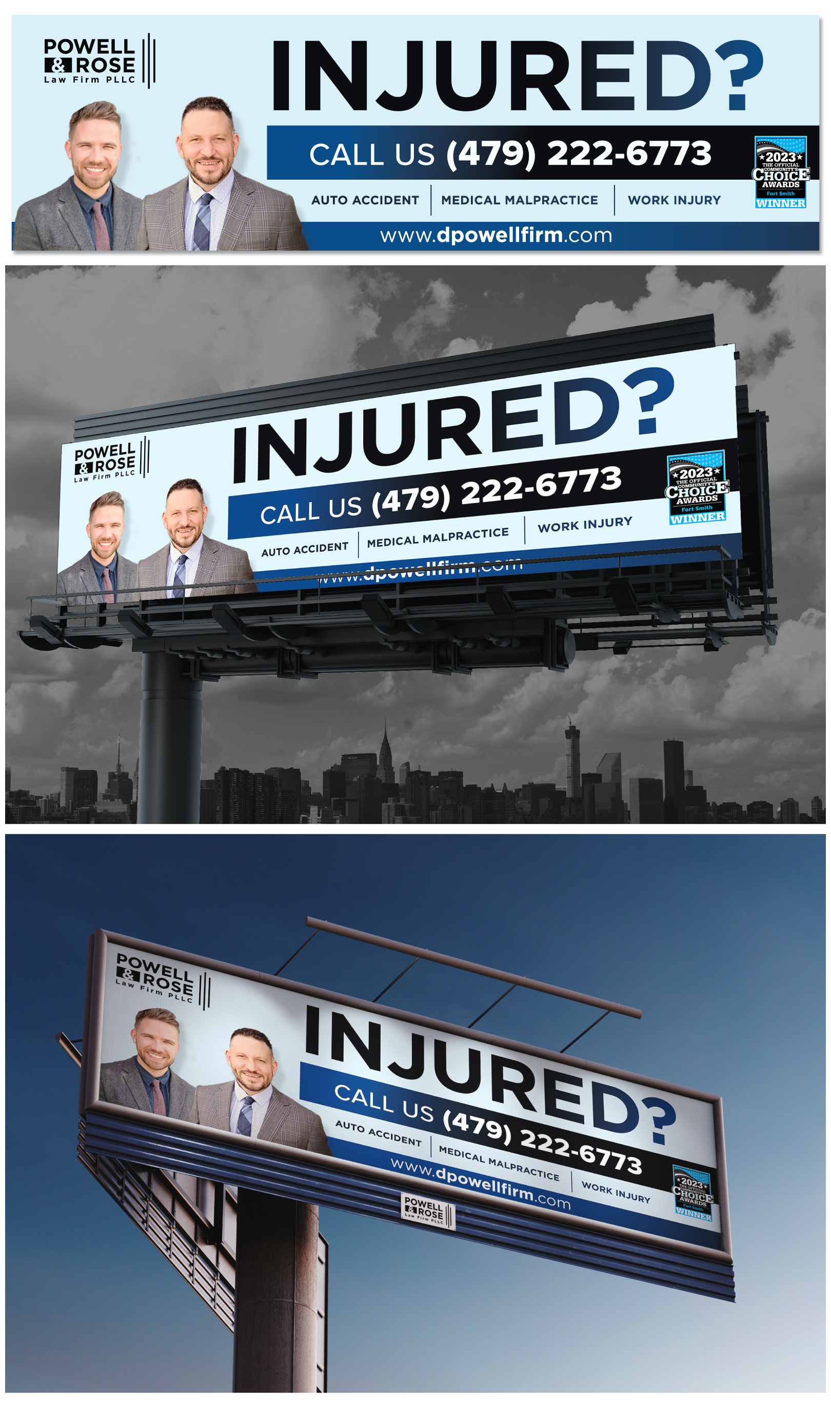 Billboard Design by huda.visuals for Law Offices of David L Powell, PLLC | Design #33168213