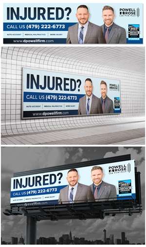 Billboard Design by huda.visuals for Law Offices of David L Powell, PLLC | Design: #33168214