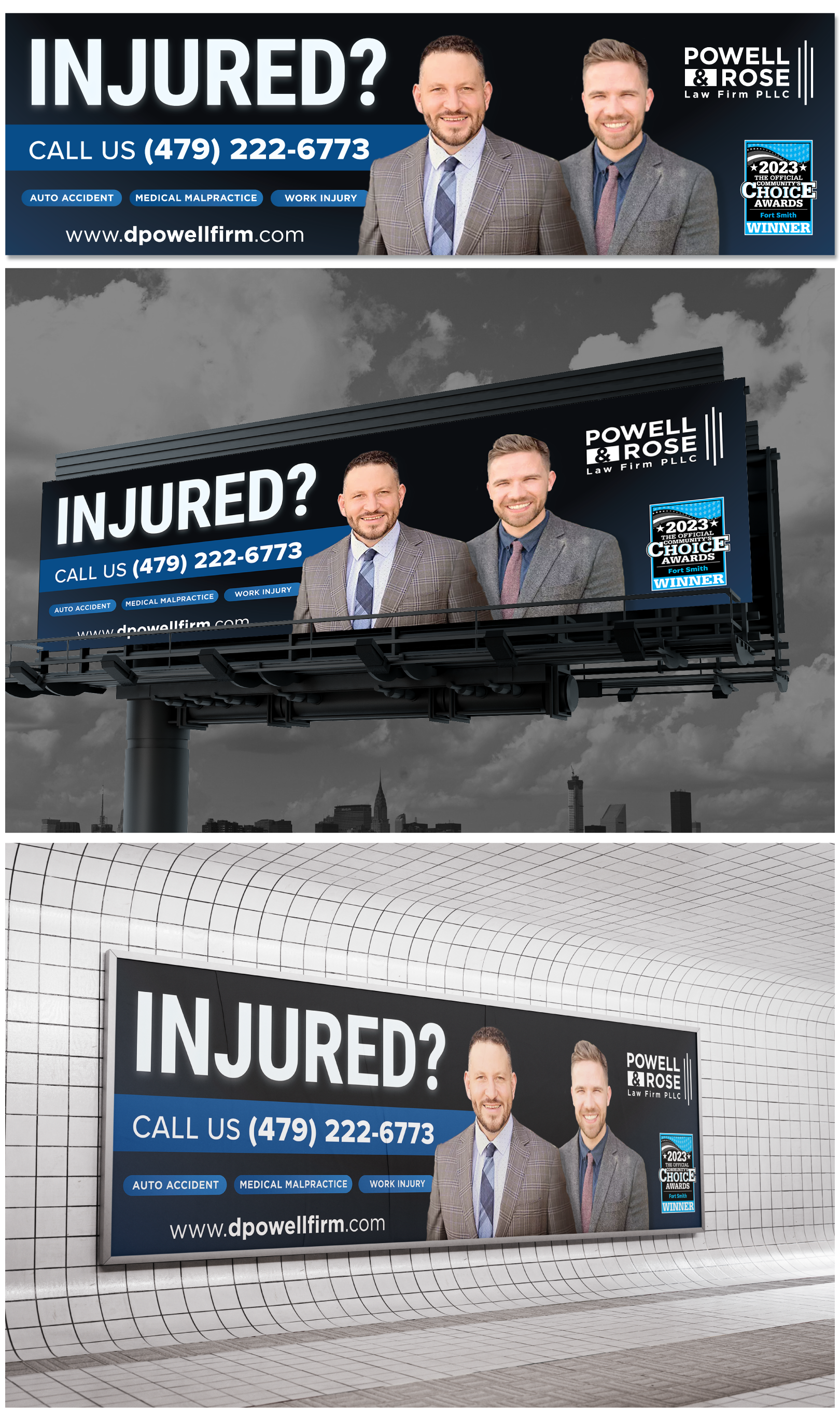 Billboard Design by huda.visuals for Law Offices of David L Powell, PLLC | Design #33168230