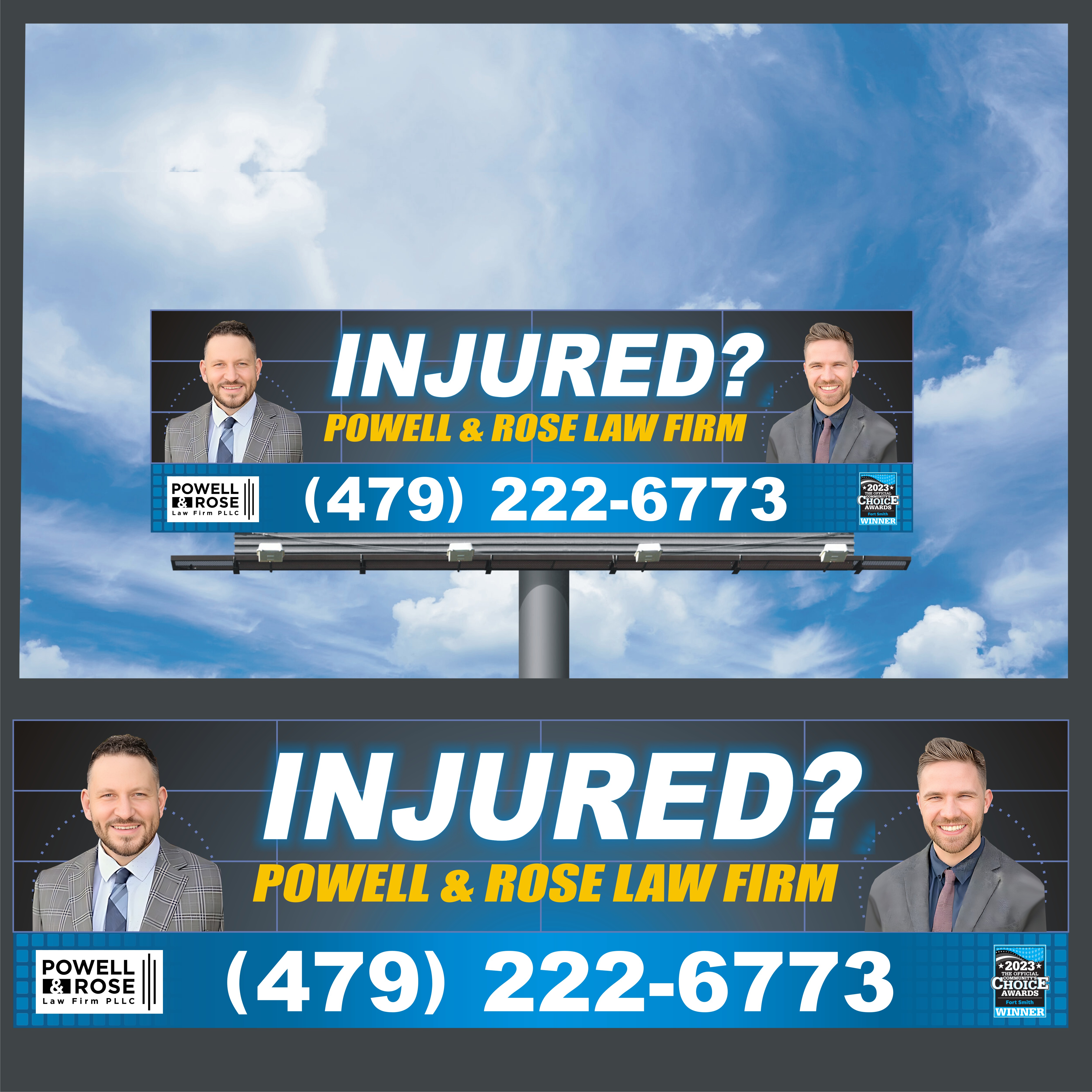 Werbetafel-Design von All art für Law Offices of David L Powell, PLLC | Design #33156528