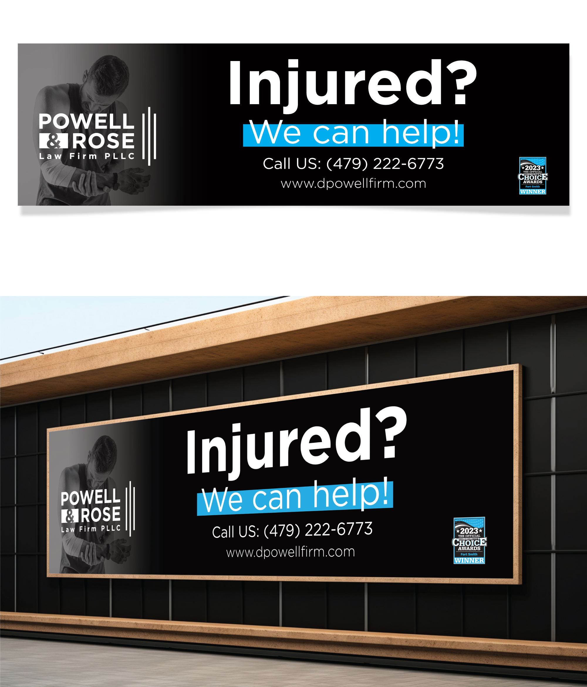 Diseño de Cartelera por Will M. para Law Offices of David L Powell, PLLC | Diseño #33154775