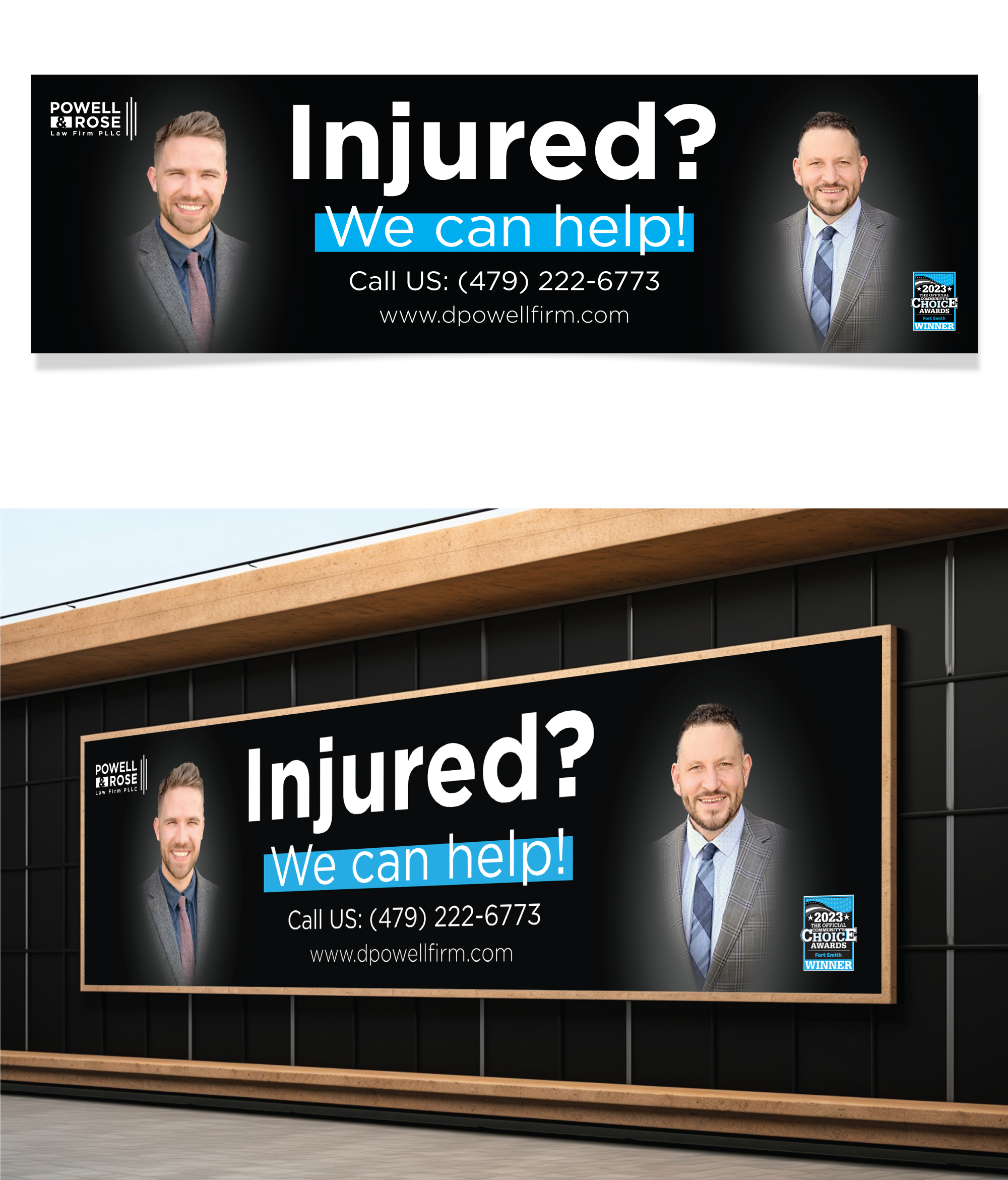 Diseño de Cartelera por Will M. para Law Offices of David L Powell, PLLC | Diseño #33154911