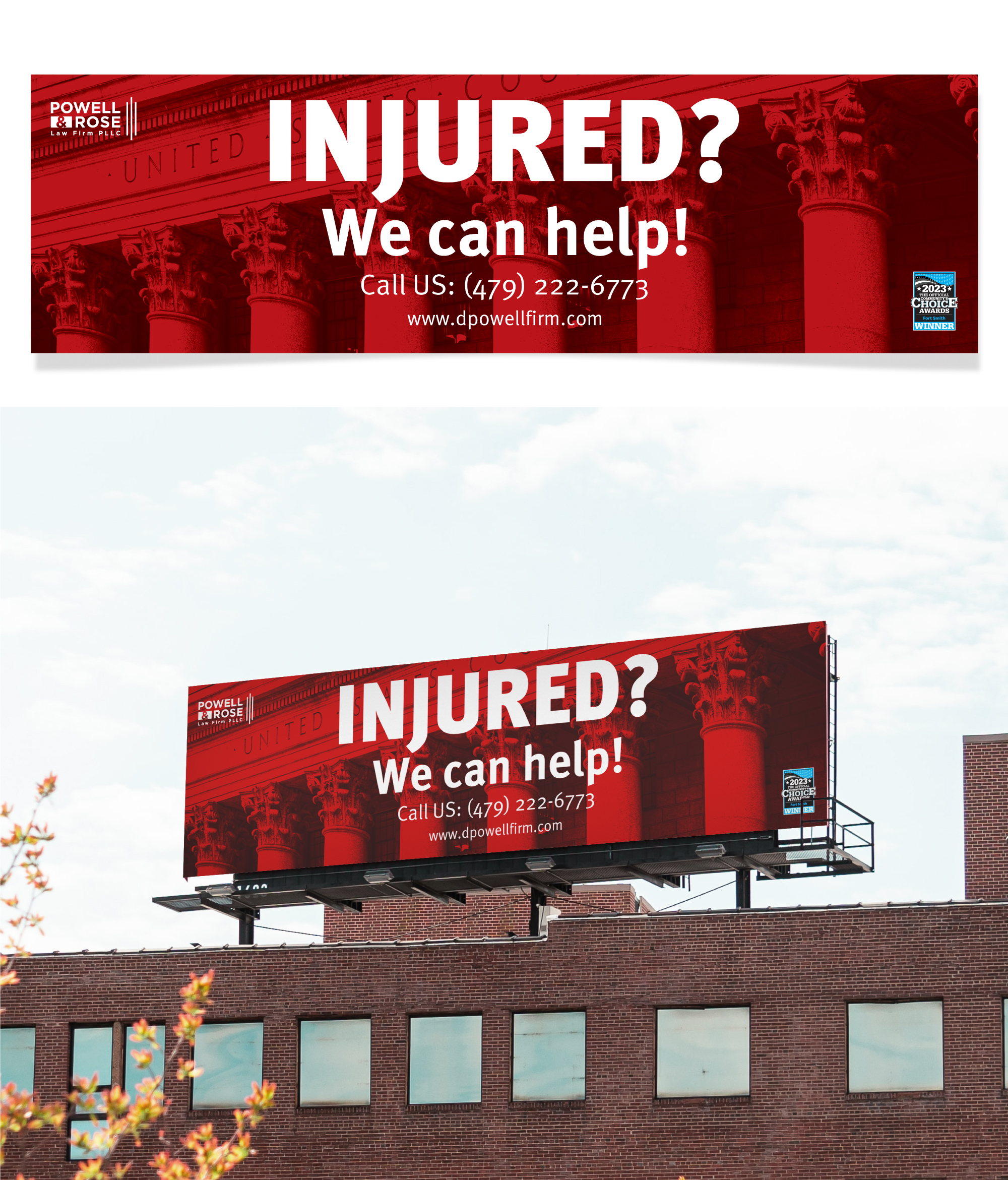 Billboard Design by Will M. for Law Offices of David L Powell, PLLC | Design #33161664