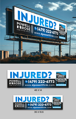 Diseño de Cartelera por ArtHive para Law Offices of David L Powell, PLLC | Diseño: #33157691