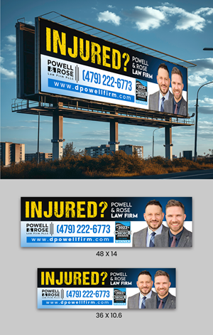 Diseño de Cartelera por ArtHive para Law Offices of David L Powell, PLLC | Diseño: #33157693